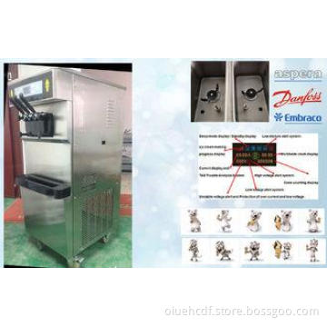 Self Service Ice Cream Making Machine, Keep Mixture Fresh O